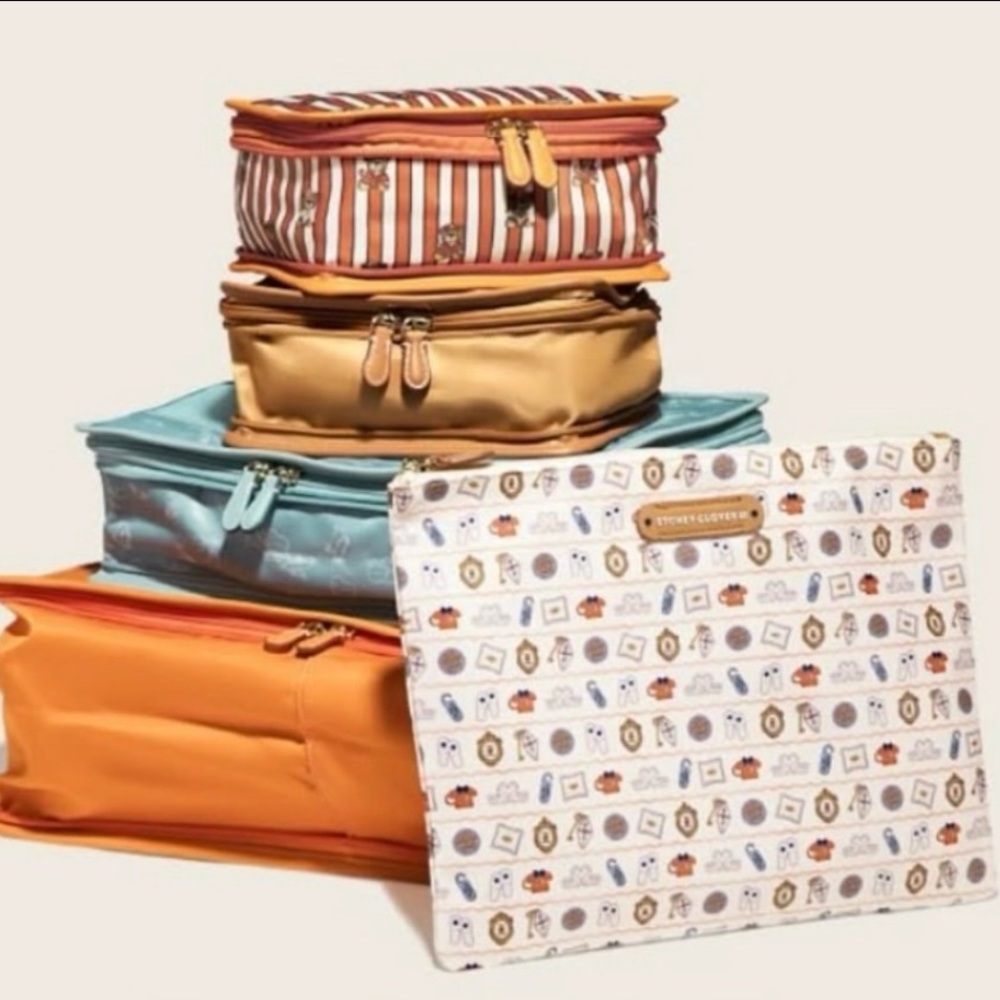 NWT Stoney Clover Lane Bon Voyage Packing Cubes Set of 5